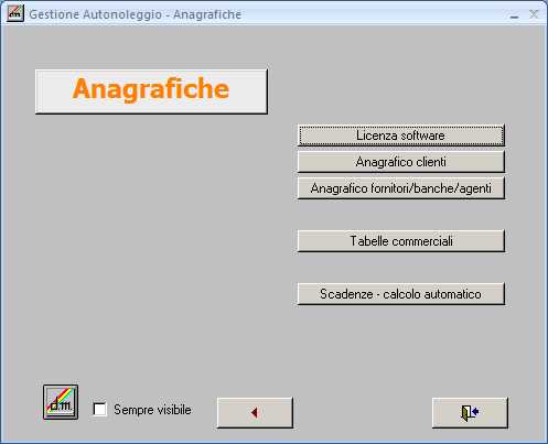 Anagrafiche noleggio