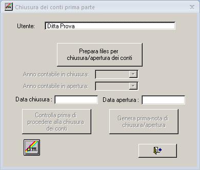Chiusura dei conti prima parte