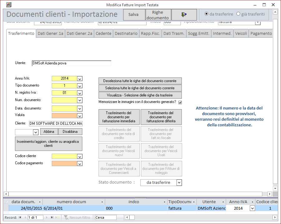 Contabilizzazione Clienti Fatture PA