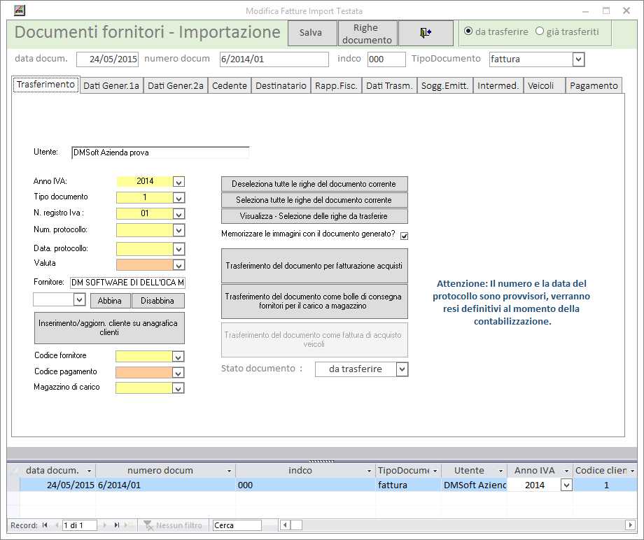 Contabilizzazione Fornitori Fatture PA Import