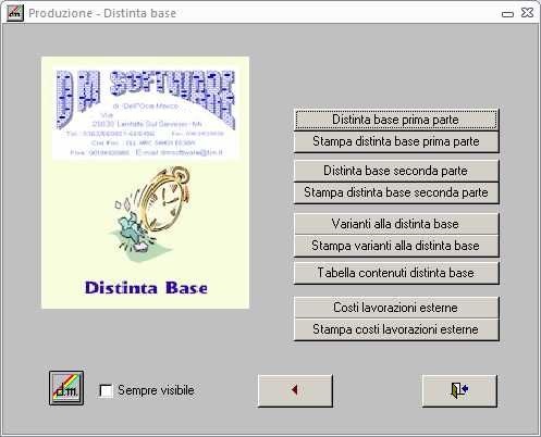 Gestione distinta base