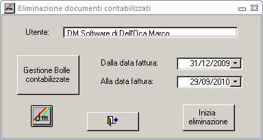 Eliminazione vecchi documenti contabilizzati