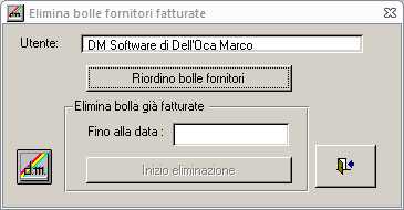 Elimina bolle fornitori fatturate