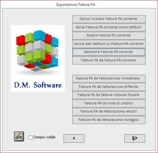 Esportazione Fatture P.A.