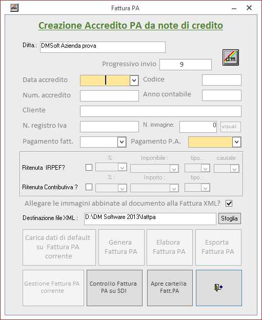 Fattura PA da Nota di Credito