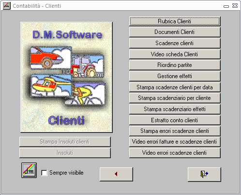 Menù finanziaria clienti