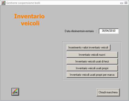 Inventario veicoli in stock