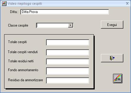 Riepilogo cespiti