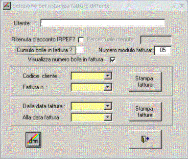 Selezione per ristampa fatture differite personalizzate contabilizzate