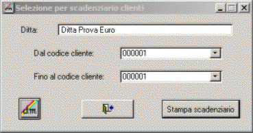 Selezione scadenze per cliente