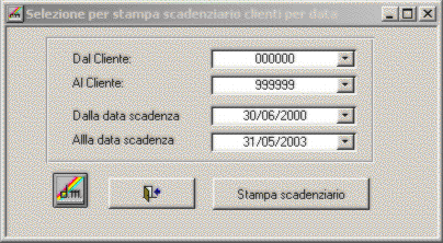 Seleziona scadenze clienti per data