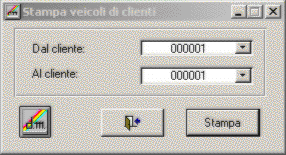 Selezione stampa veicoli di clienti
