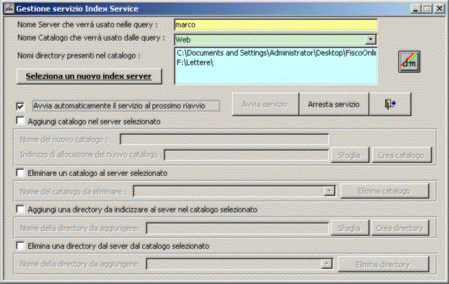 Servizio indexing documenti
