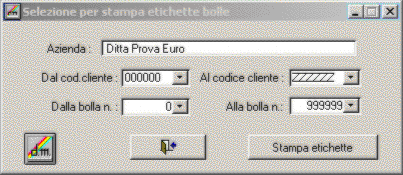 Stampa etichette bolle di consegna