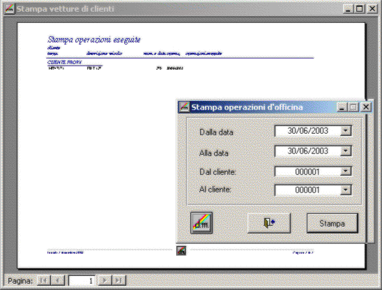 Stampa operazioni eseguite