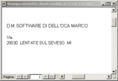 Stampa etichette
