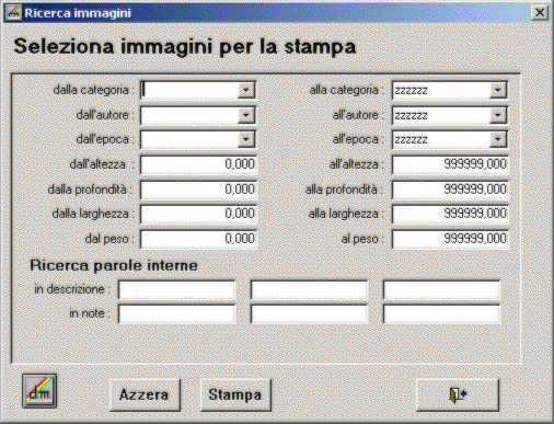 Selezione stampa immagini