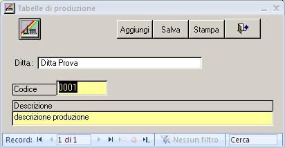 Tabelle di produzione