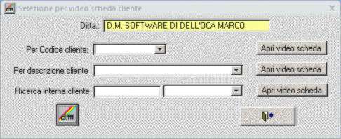 Selezione scheda fatture finanziaria clienti