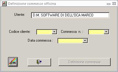 Definizione commesse d'officina
