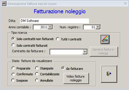 Fatturazione noleggio