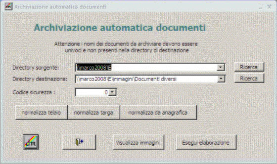 Archiviazione automatica immagini